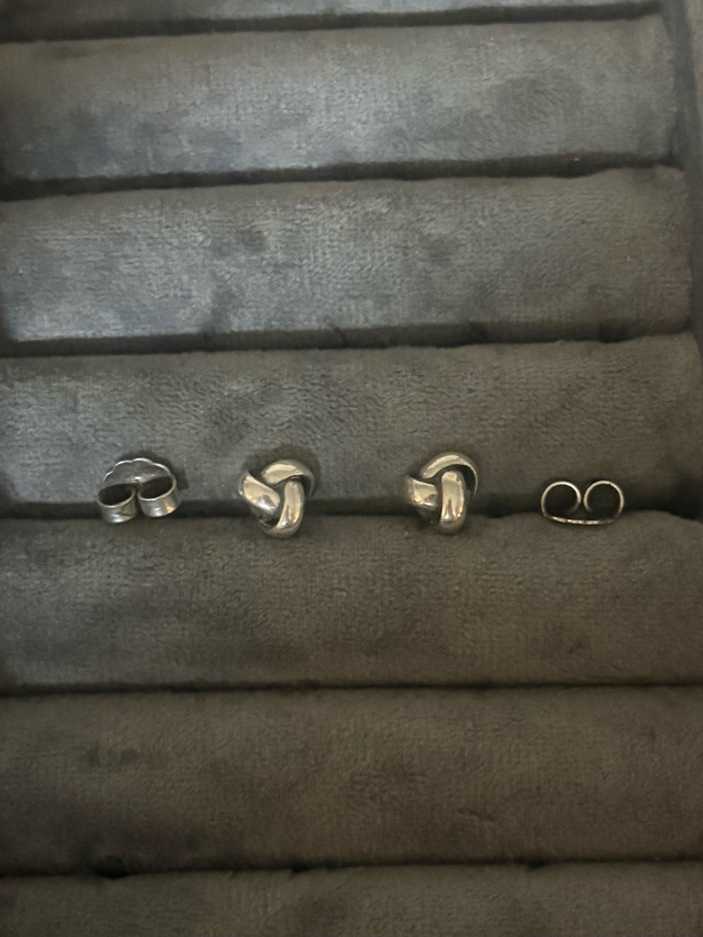 James Avery Retired (in silver) Woven Knot Stud Sterling Earrings